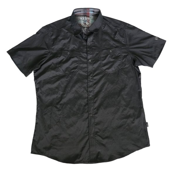 Kuhl Other - Kuhl Mountain Grown Men's Black Snap Button Front Short Sleeve Polo Shirt Small